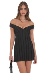 Black Off-the-Shoulder Lace Dress