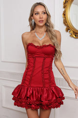 Birtin Strapless Ruffle Skirt
