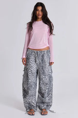Snow Leopard Parachute Pants