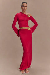 Ainsley Asymmetrical Maxi Skirt