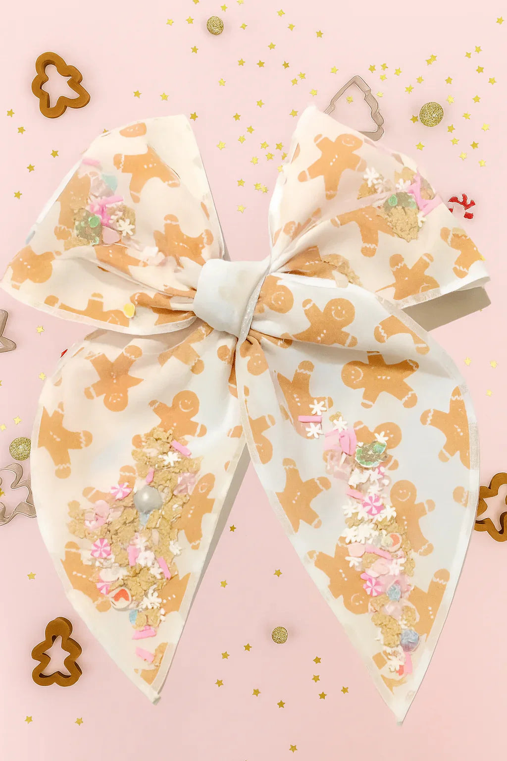 Mesh Shaker Bow - Gingerbread Giggles