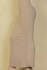 Ribbed Mermaid Hem Camisole Maxi Dress